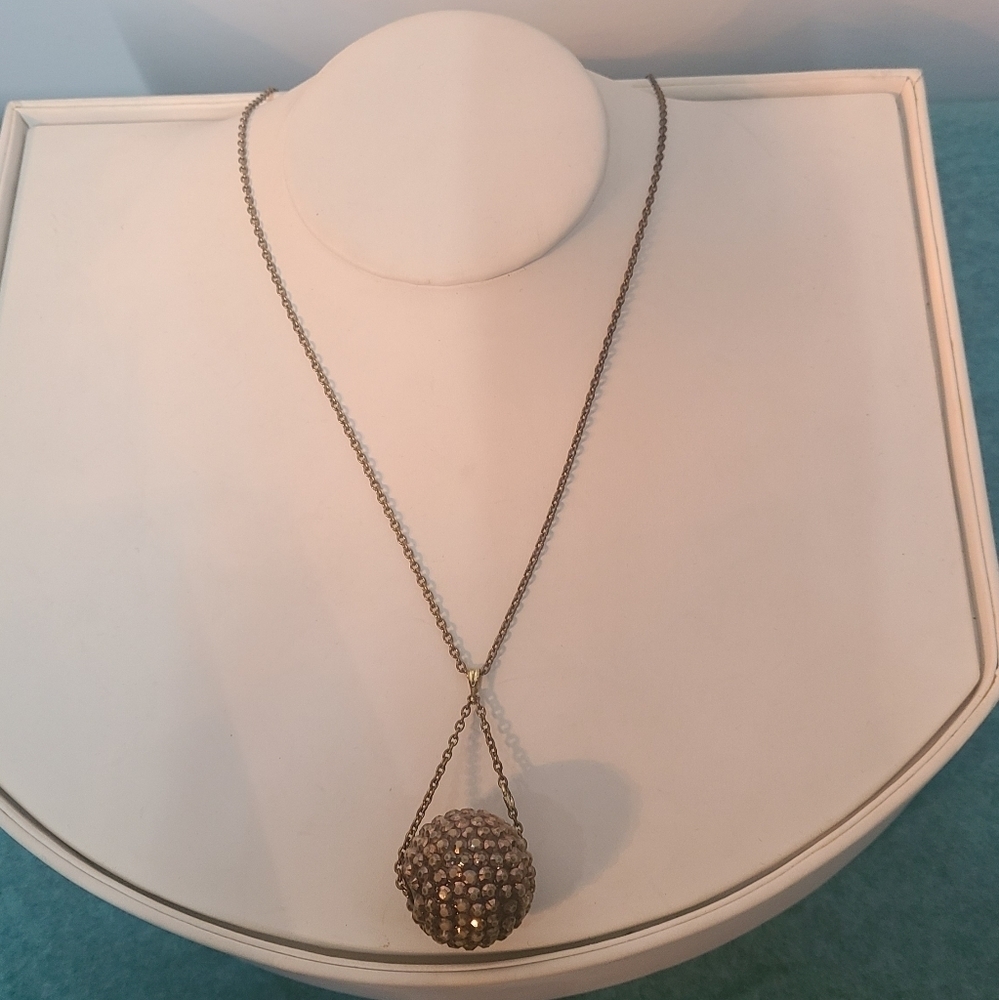 Rhinestone Ball Necklace